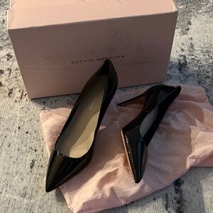 Sophia Webster Glossy Black Heels